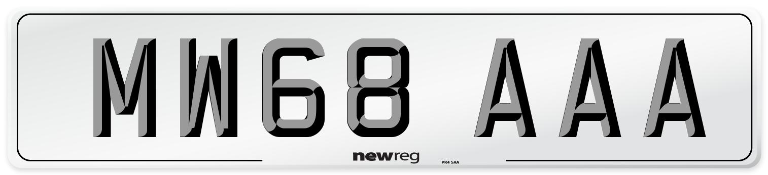 MW68 AAA Number Plate from New Reg